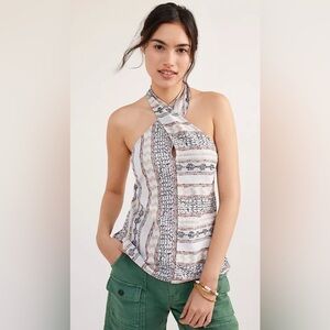 Anthropologie Multicolor Halter Blouse